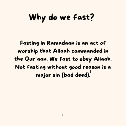 Fasting in Ramadaan - inside page spread