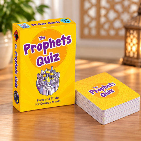 The Prophets Quiz card game box and card deck