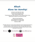 Allah Alone We Worship - My First Books of Tawheed - House Of Salaf