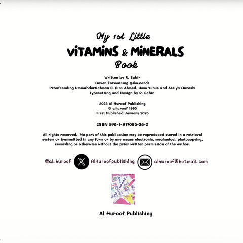 My 1st Little Vitamins & Minerals - House Of Salaf