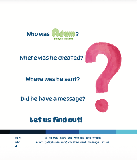 Adam 'Alayhis Salaam - I Am Learning About The Prophets! - House Of Salaf