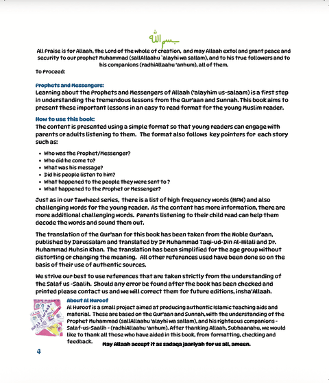 Prophet Nuh-I Am Learning About The Prophets! - House Of Salaf