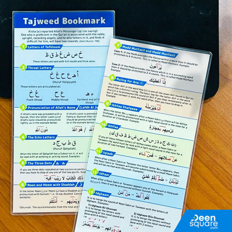 Tajweed Bookmark - Revised Edition back