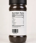 Black Seed Powder nutrition facts label, 250 servings per container, 5 calories per serving, barcode 689288946042