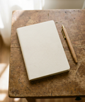 Blank notebook mockup, ready for custom Arabic text printing